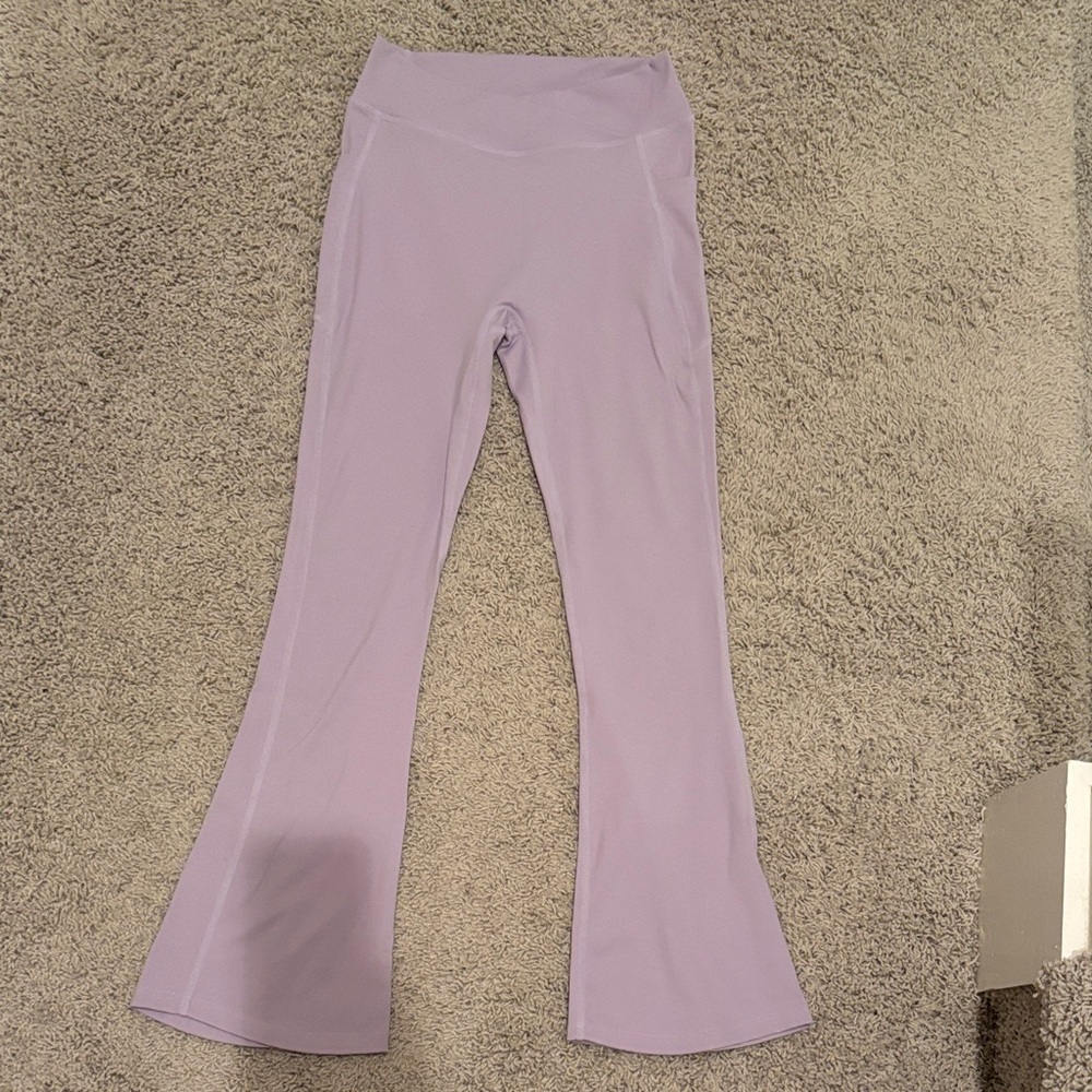 WORN ONCE! Lavender kids 10-12 crossover flair leggings